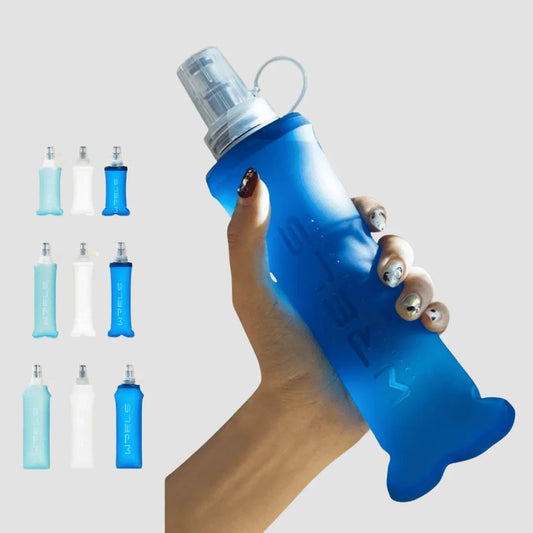 Flexible 500ml water bottle for hydration vests