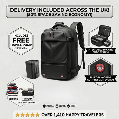 Travgoa Vacuum Compression Backpack – The Ultimate Carry-On for Smart Travellers