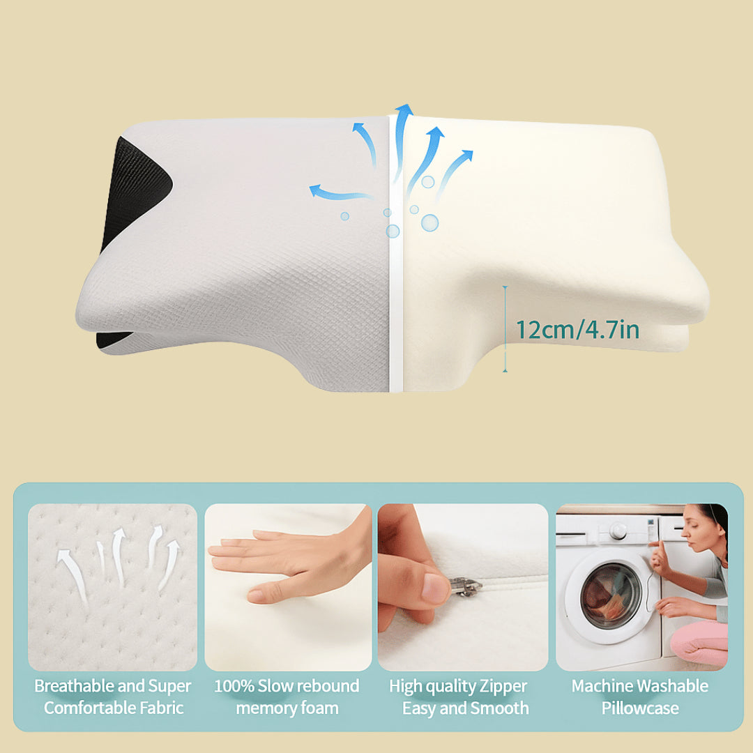 Travgoa Butterfly Cervical Memory Foam Pillow