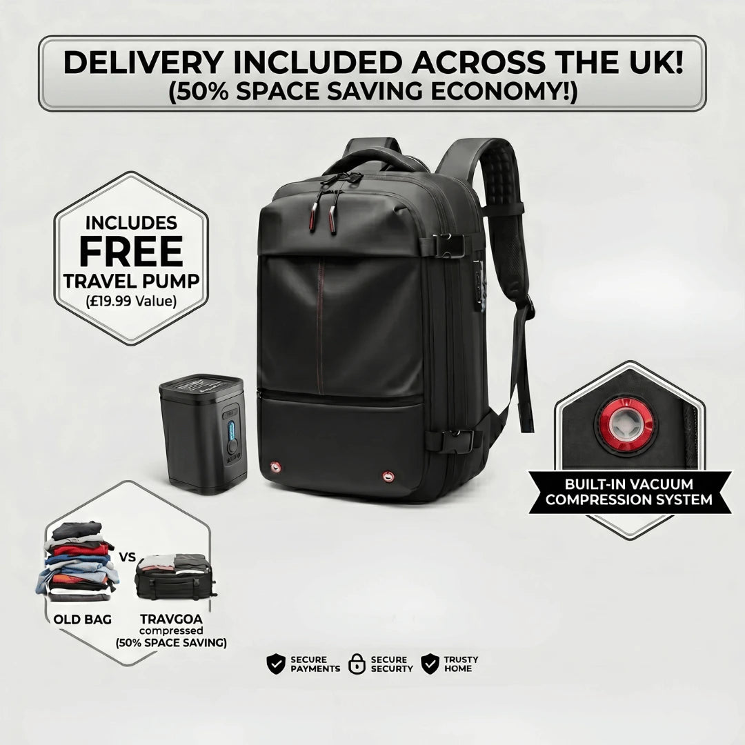 Travgoa Vacuum Compression Backpack – Large Cabin Bag Size