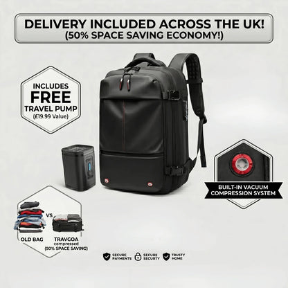 Travgoa Vacuum Compression Backpack – Large Cabin Bag Size