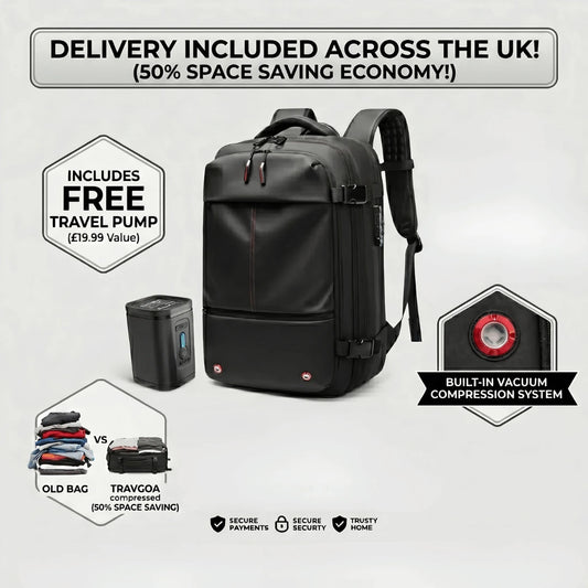 Travgoa Vacuum Compression Backpack – Large Cabin Bag Size
