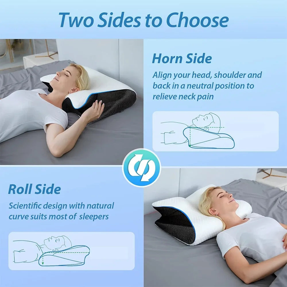 Travgoa Butterfly Cervical Memory Foam Pillow