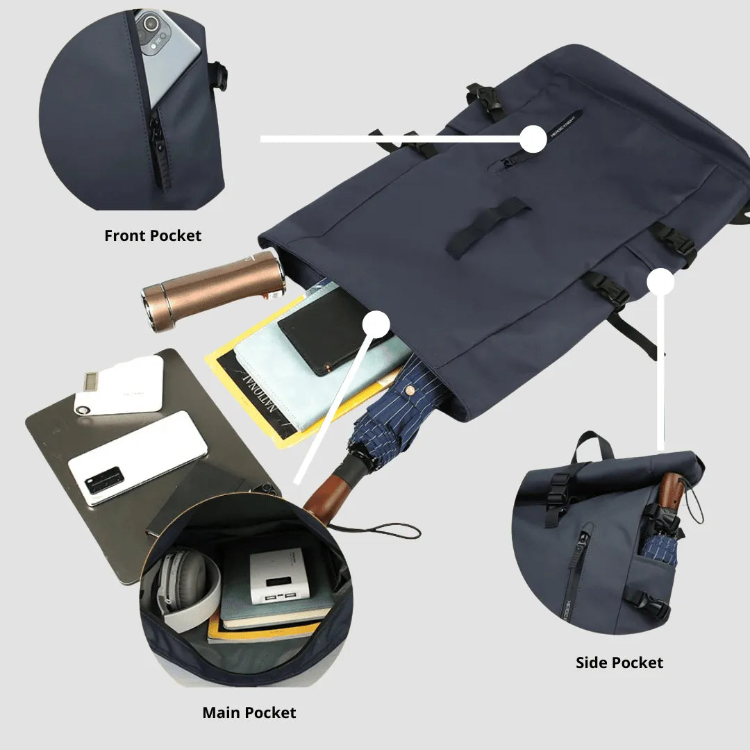 Travgoa business travel bag with external USB charging